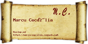 Marcu Cecília névjegykártya